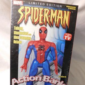Vintage Marvel Spider-Man Action Bank Limited Edition Talking Illuminated NEW
